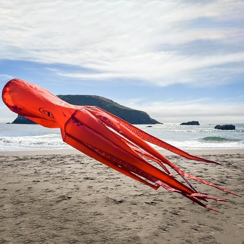 In the Breeze 5206 — 40-inch Octopus 3D Windsock — Realistic Sea Life Windsock for Homes, Gardens, Classrooms with Free-Flowing Tentacles - Image 4