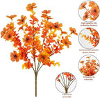 20Bundles Artificial Fall Flowers for Outdoor, Fake Plants Decor,Autumn Red - Image 3