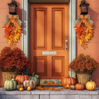 Shihanee 2 Pack 20 in Fall Teardrop Swags Autumn Front Door Decor - Image 4