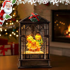 Christmas Snow Globe, Lighted Gingerbread Man Family Scene, Musical Snow Water Lantern Swirling Glittering Holiday Decoration and Gift for Family Children or Friends - Image 6