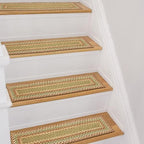 Homespice Azalea Jute Braided Stair Treads, Rect 8x28 Set of 13 by Homespice