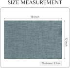 Softalker Faux Linen Cloth Placemats Set of 12-12 x 18 Inch, Light Blue - Image 6