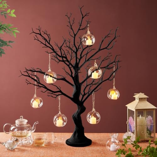 33 Inch Black Halloween Tree Centerpiece - Spring Table Decor for Easter, Halloween, Birthday Parties | Reusable Manzanita Branch Display with Easy Assembly | Durable Holiday Home Decoration - Image 2