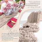 30 Pack Cheesecloth Table Runner 10FT Rosy Brown Table Runner Boho Gauze Cheese Cloth Table Runners Long Rustic Sheer Table Decorations for Wedding Party Baby Bridal Shower Birthday Holiday Home - Image 6