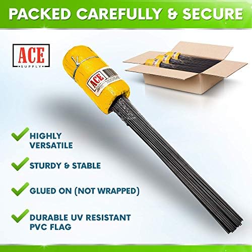 Yellow Marking Flags 1000 Pack - 4x5x15 Inch Yellow Flags for Yard - Markers For Lawn, Irrigation, Landscaping, Survey & Sprinkler Head Marking - Image 3
