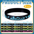 Soulchen 200 Pcs Christmas Nativity Silhouette Silicone Bracelets Wristband - Image 2