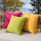 Kevin Textile Outdoor Waterproof 24”x24” Pillow Covers 2 Pack, Hot Pink - Image 5