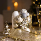 Valery Madelyn Christmas Ball Ornaments, 100ct White and Gold Shatterproof Christmas Tree Decorations Set, Elegant Hanging Ornaments for Xmas Trees Bulk Holiday Wedding Party Decor - Image 4