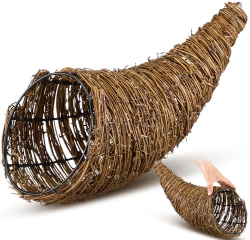 Dandat Thanksgiving Cornucopia Basket, Horn of Plenty Table Decor, 1 Pcs by Dandat