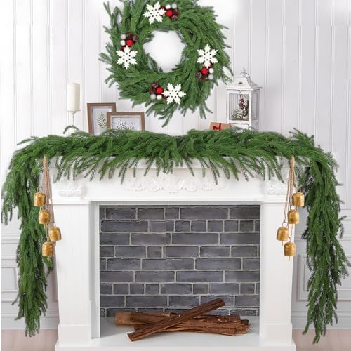 Hananona 4Pcs 9FT Christmas Garlands, Real Touch Norfolk Pine Garland - Image 5