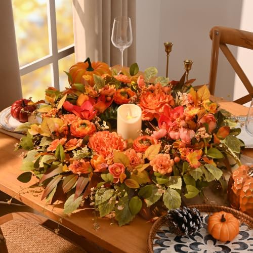 26" Large Front Door Wreath, Fall Wreaths for Front Door, Fall Decor, 1Pc - Image 6