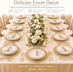 24 Pack Wedding Gold Placemats 15'' Round Vinyl Placemat - Image 5