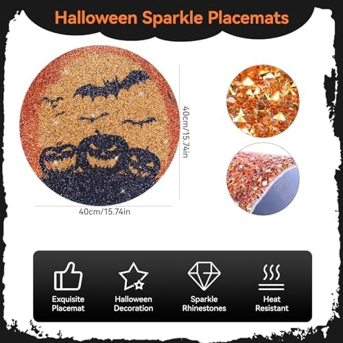 15" Halloween Round Placemats Set of 4 - Image 3
