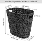 GRANNY SAYS Wicker Trash Can, Wicker Waste Basket for Bathroom, Black - Image 6