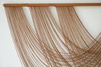Large Macrame Wall Hanging Brown Die-Dyed 59.00" W x 31.00" L Boho Wall Decor Yarn Tapestry Craftsmanship Home Macrame Wall Decor - Image 6