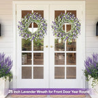 Artgar 26 Inch Spring Wreaths for Front Door, Large Paper Flower Wreath - Image 6