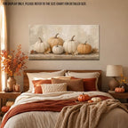 WAXWHELK Pumpkin Fall Canvas Wall Art Beige Neutral Autumn Painting Pictures Rustic Farmhouse Thanksgiving Home Decor Artwork for Living Room Bedroom (20"x40") - Image 4