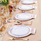 Bestluck 350PCS Rose Gold Disposable Dinnerware for 50 Guests - Image 7