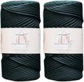 Makromecity, 2 Skeins of Polyester Macrame Cord 3mm x 131 Yards (394 feet) 3mm Polypropylene Forest Green Macrame Cord Crochet Macrame Bag Cord Crafts for Wall Hangings, Bags, Underplate by Makromecity