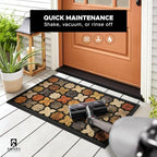 Welcome Mat for Front Door, Non-Slip, Floral, 17 x 29 in - Image 6