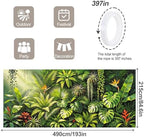7X16FT Summer Tropical Leaves Garage Door Cover Decorations Tropical Leaves Garage Door Banner for Outdoor Indoor Summer Party Photography Backdrop - Image 4