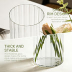 12pcs Stripe Glass Cylinder Vases for Centerpieces, 6 Inch Tall Flower Vase for Wedding Decorations, Hurricane Vases Floating Candle Holder for Table Centerpiece Wedding Home Décor - Image 6