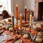 Conelist 5 Pcs Pumpkin Taper Candles Autumn Halloween Gifts, Multicolor - Image 5