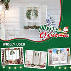 Christmas Wreath Decoration Norfolk Pine Wreath for Front Door 13.8" Artificial Pine Greenery Decor with Pinecones Red Berries Eucalyptus Leaves Bells for Xmas Winter Holiday Party Home Walls Decor - Image 5