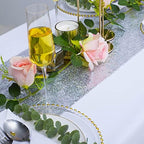 12 Pack Silver Sequin Table Runner 12x108 Inch for Birthday Decor - Image 4