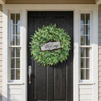 26'' Artificial Eucalyptus Wreath with Welcome Sign for Front Door (Green) - Image 2