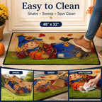 Fall Scarecrow Decorative Front Door Mat, Autumn Pumpkin Crow - Image 5