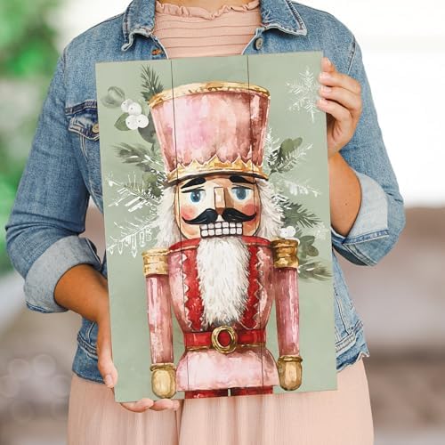 Simply Said, INC Pink Nutcracker Rustic Pallets 16 x 10.5 inch Wood Sign, Christmas Winter Decor Art, Made in USA, RUS1565 - Image 3