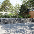 vidaXL Gabion Basket with Cover 315"x39.4"x19.7" Galvanized Iron - Image 2