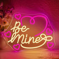 Be Mine LED Neon Sign Transparent Acrylic Light Decor for Wedding Birthday Party Wall Home Bedroom Room Art Decoration with USB Light Modulator 5V by Unknown