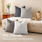 a moment Waterproof Throw Pillow Covers Set of 4,24x24 Inch Outdoor Stain Resistant Pet Friendly Pillowcases Cushion Covers for Patio Sofa and Living Room,Urban Cozy - Image 6