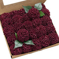 Ling's moment Red Burgundy Artificial Dahlias, Wedding Flowers, 25 pcs by LingsMoment