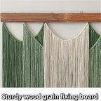Jditngp Large Macrame Wall Hanging Tapestry,Boho Wall Art Decor Chic Bohemian Handmade Cotton Rope Woven Tapestry Home Decoration for Living Room Bedroom Apartment (47.2"WX33.5"L)Green Beige Tassels - Image 5