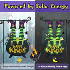 Halloween Lighted Garden Flag, Witch Feet Yard Decor, 28x40 In - Image 5