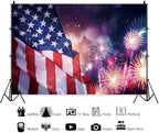 12x6ft 4Th of July Backdrop American Flag Backdrop Independence Day Stars Stripes Flag Veterans Day Decorations Background 4Th of July Photo Memorial Day Birthday Party Banner Photo Booth - Image 3
