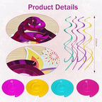 Qpout 30pcs Happy Diwali Party Hanging Swirls Decoration,Indian Festival of Lights Party Themed Ceiling Swirls Kit for Home Office Indian Diwali Deepavali Party Supplies - Image 7