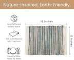 Hausattire Woven Jute Placemats, Teal, Set of 4 - Image 3