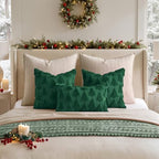 MIULEE Christmas Throw Pillow Covers Dark Green Set of 2 24x24 - Image 3