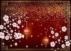 BELECO 10x6.5ft Fabric Chinese New Year Backdrop Lunar New Year Decorations Pink Cherry Blossoms Red Lanterns Spring Festival Background Party Decorations Banner Holiday Photoshoot Studio Props - Image 3