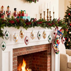 12 Pcs Vintage Glass Christmas Ornament Reflector Decor, Fresh - Image 5