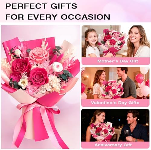 Vrioca Flowers for Delivery, Preserved Flowers Bouquets, Birthday Gifts for Women Mom - Image 4