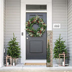 Mery Christmas Tree Sign for Front Door, 4ft Tall Porch Decor, Vertical Wooden Signs Porch, Rustic Farmhouse Wood Decorations Outdoor - Image 5