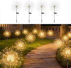 Solar Fireworks Lights for Outside Fairy Garden Warm White 4 Pack by Unknown