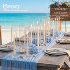 Hewory Hurricane Glass Candle Holders: 36 PCS Chimney Covers Bulk 12.6" H - Image 6