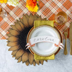 Orange Plaid Paper Table Runner - Halloween Thanksgiving Holiday Pattern for Parties or Weddings - Disposable Table Runner American Made - Image 3