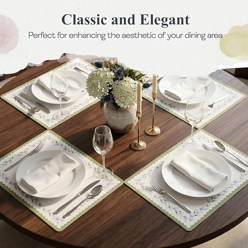 Pimpernel – Portmeirion Lavandula Placemats – GreenWhite, Set of 4 - Image 5